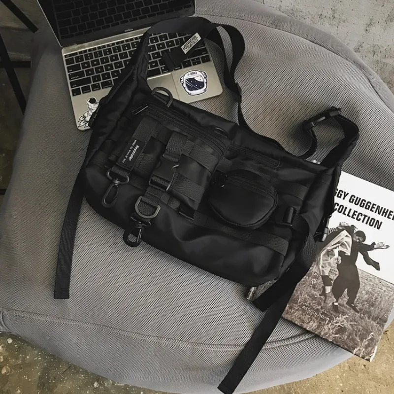 Модные сумки через плечо женские уличные тактические Techwear Y2k сумки-тоут большой