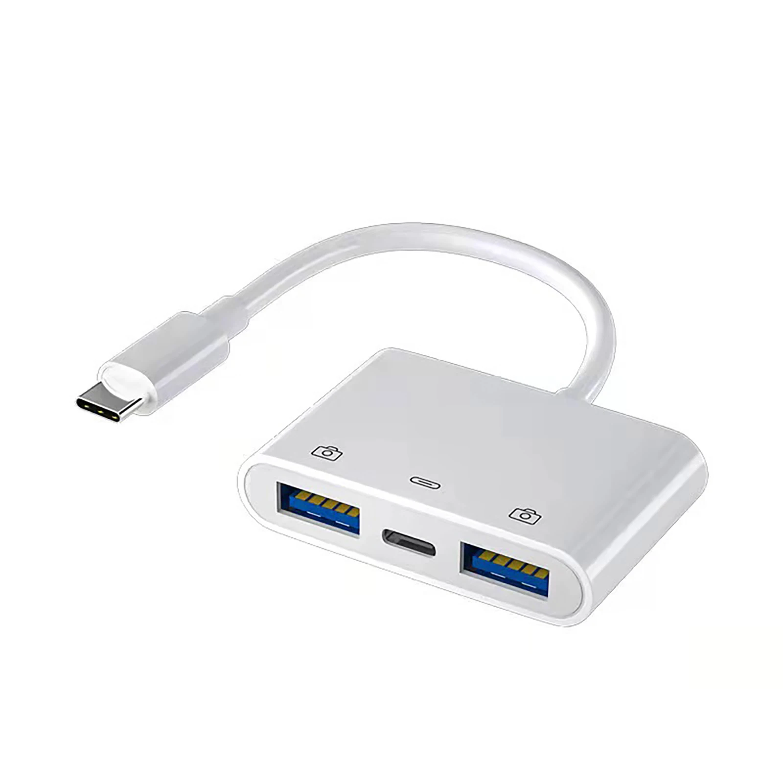 

Многофункциональный адаптер OTG 3 в 1 с двумя USB 3,0 и зарядным портом