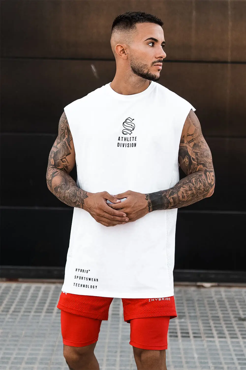 Майка для спортзала мужская рубашка без рукавов фитнеса жилет бега спортивные