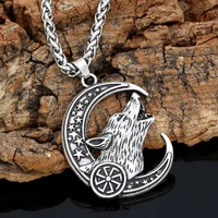 2022 new fashion hot selling slavic viking odin mount celtic wolf head pendant mens necklace accessories jewelry for men
