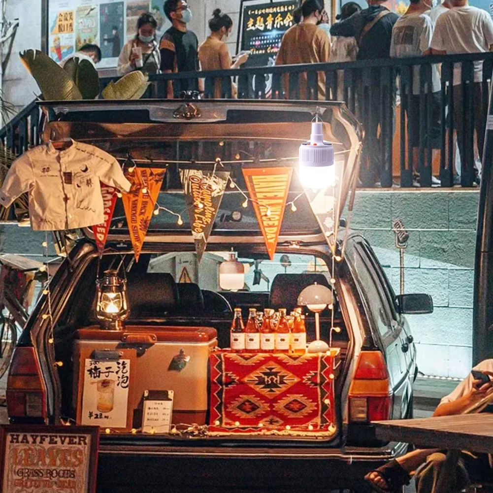 

Solar Energy Camping Light Waterproof USB Rechargeable Camping Lantern Household Energy Saving for Patio Porch Power Failure