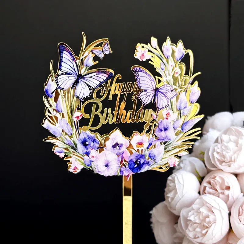 

Золотой акриловый топпер для торта WOHLTAO