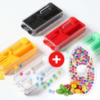 portable plastic push box for tobacco taste fruit brusting beads pops with 100 smoke filters flavour balls smoking tools gadgets