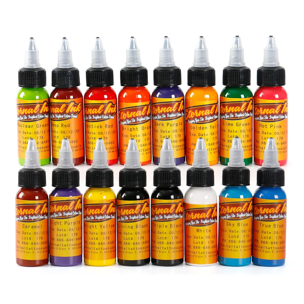 16 цветов 30 мл краска для тела чернила татуажа бровей подводка глаз Перманентный