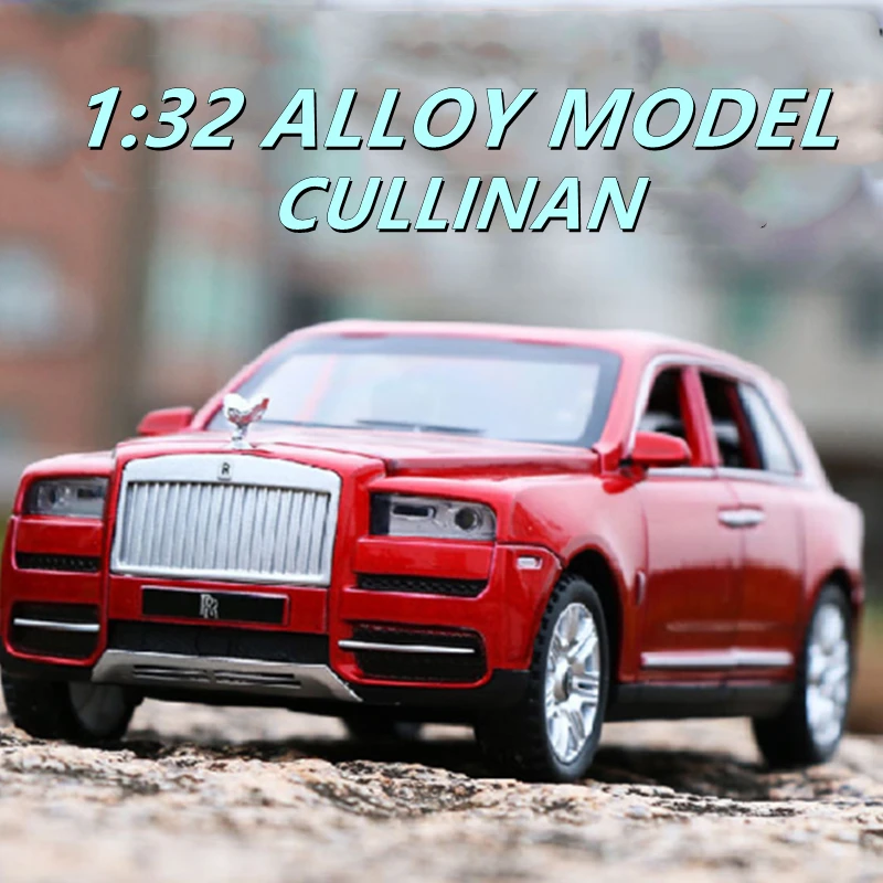 

Литая модель автомобиля Rolls Royce Cullinan в масштабе 1:32, металлическая модель, звук и фотография, внедорожник с 7 дверями, можно открыть, для детей, подарки, игрушки