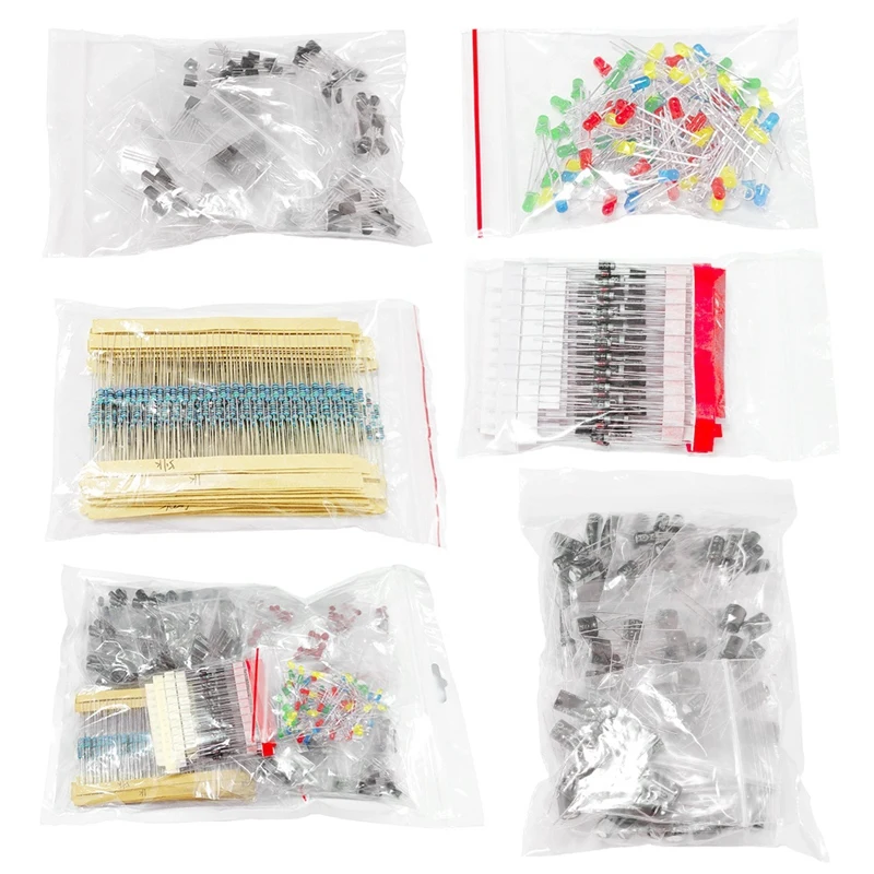 

1390Pcs Electronic Components Kit LED Diode Transistor Capacitor Resistance