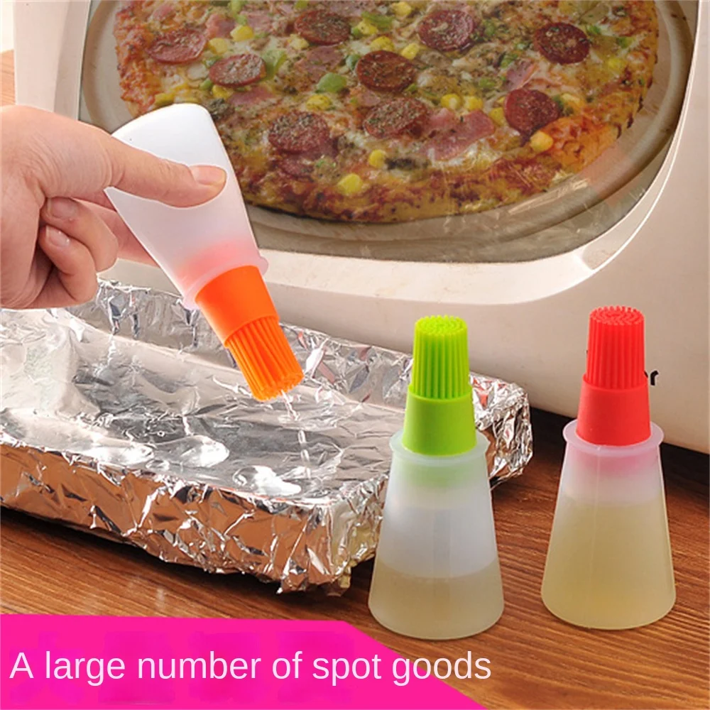 

Silicone Oil Bottle with Brush Portable Barbecue Oil Bottle Sauce Baking Oil Brush BBQ Cooking Tool Camping Accessories Gadgets