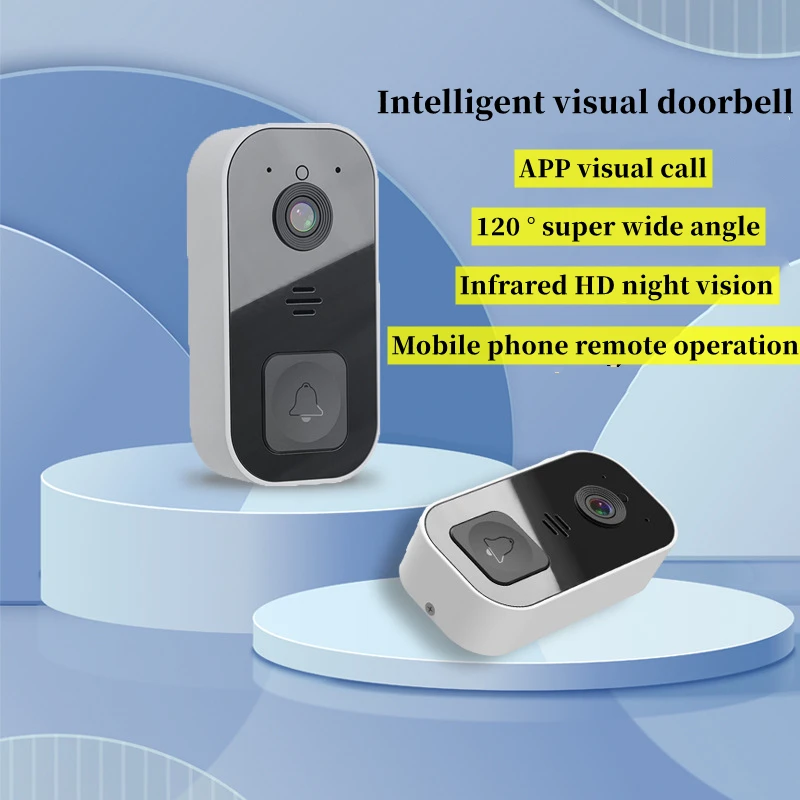 

HD Smart WiFi Visual Doorbell Infrared Night Vision Camera Mobile Phone Remote Intercom Monitoring Household Anti-theft Doorbell