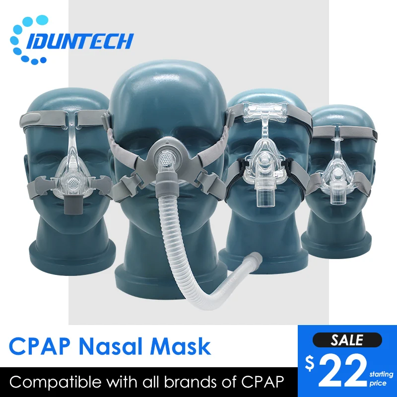 

Iduntech CPAP Nasal Mask Full Face Mask With Adjustable Strap Respirator For Travel CPAP Machine Anti Snoring Stopper Solution