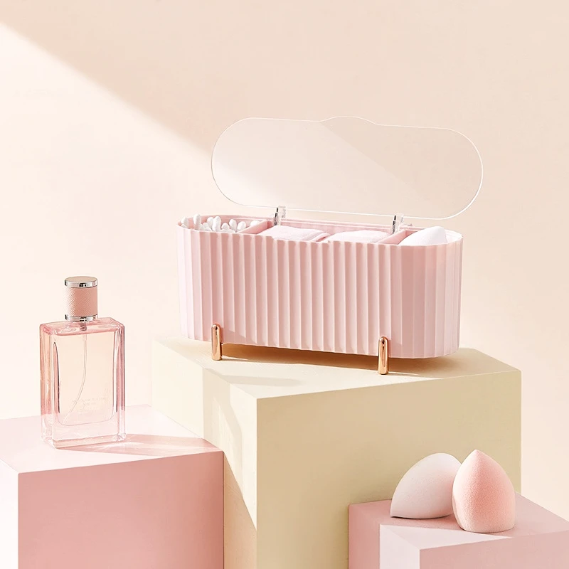 Косметический Органайзер для ватных палочек пылезащитный с крышкой