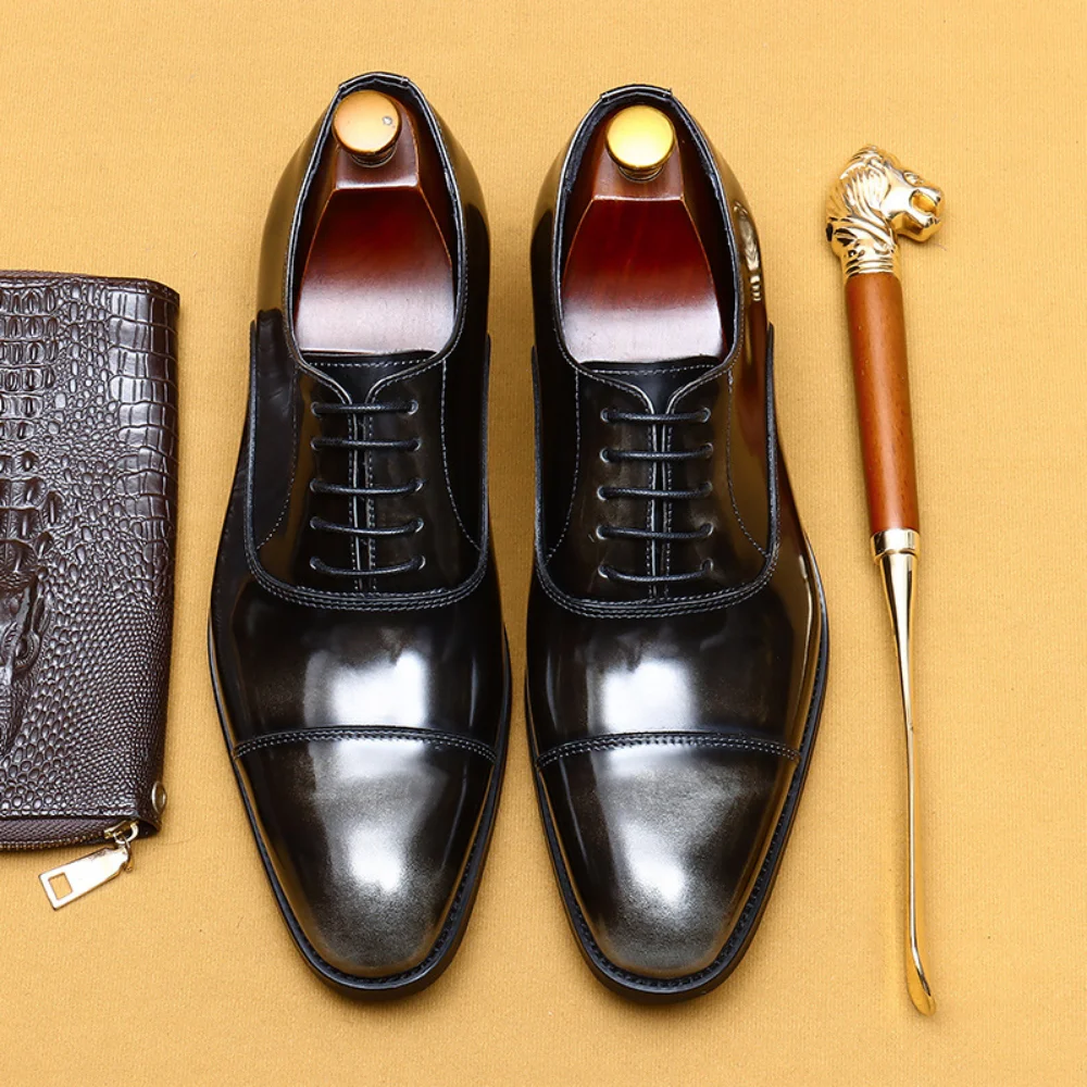 Трендовые классические мужские модельные туфли в стиле ретро для мужчин