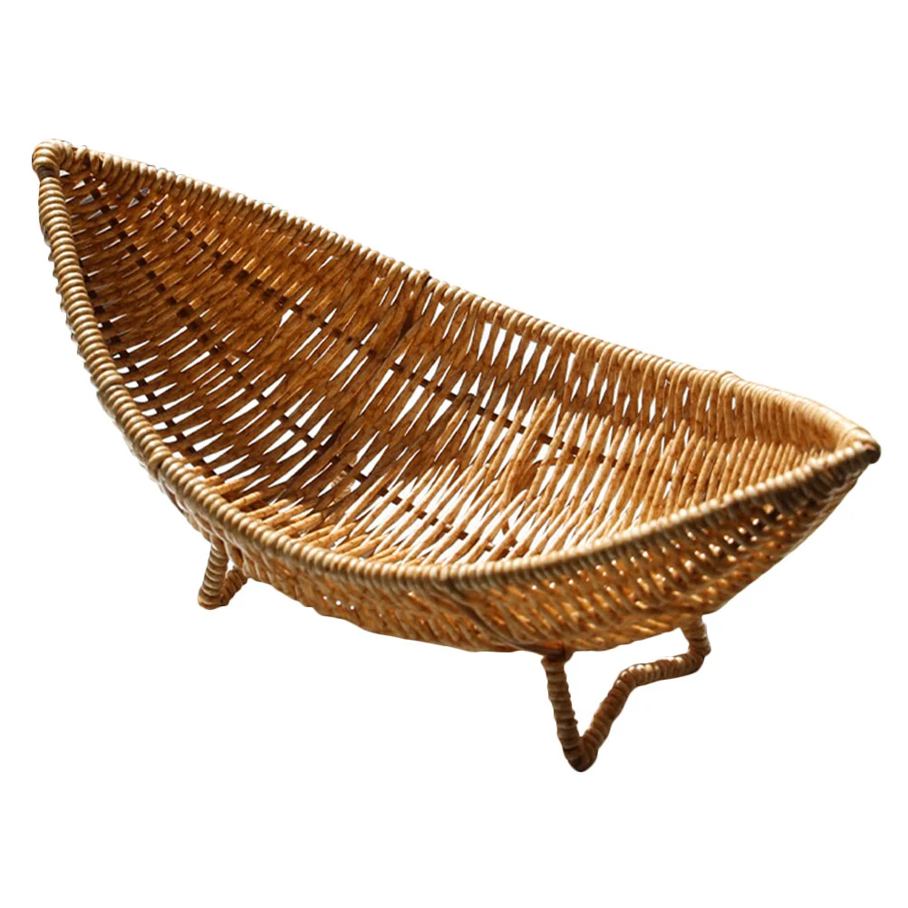 

Basket Serving Fruitrattan Bread Wicker Tray Baskets Woven Plate Trays Fast Fries French Boats Storage Bowls Platter Christmas