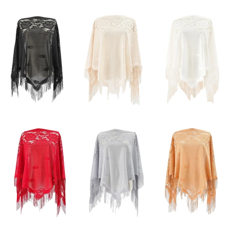 

Woman Floral Pattern Sheer Shawl for Ladies Summer Travel Body Cool Breathable Shawl Hot Weather Supplies