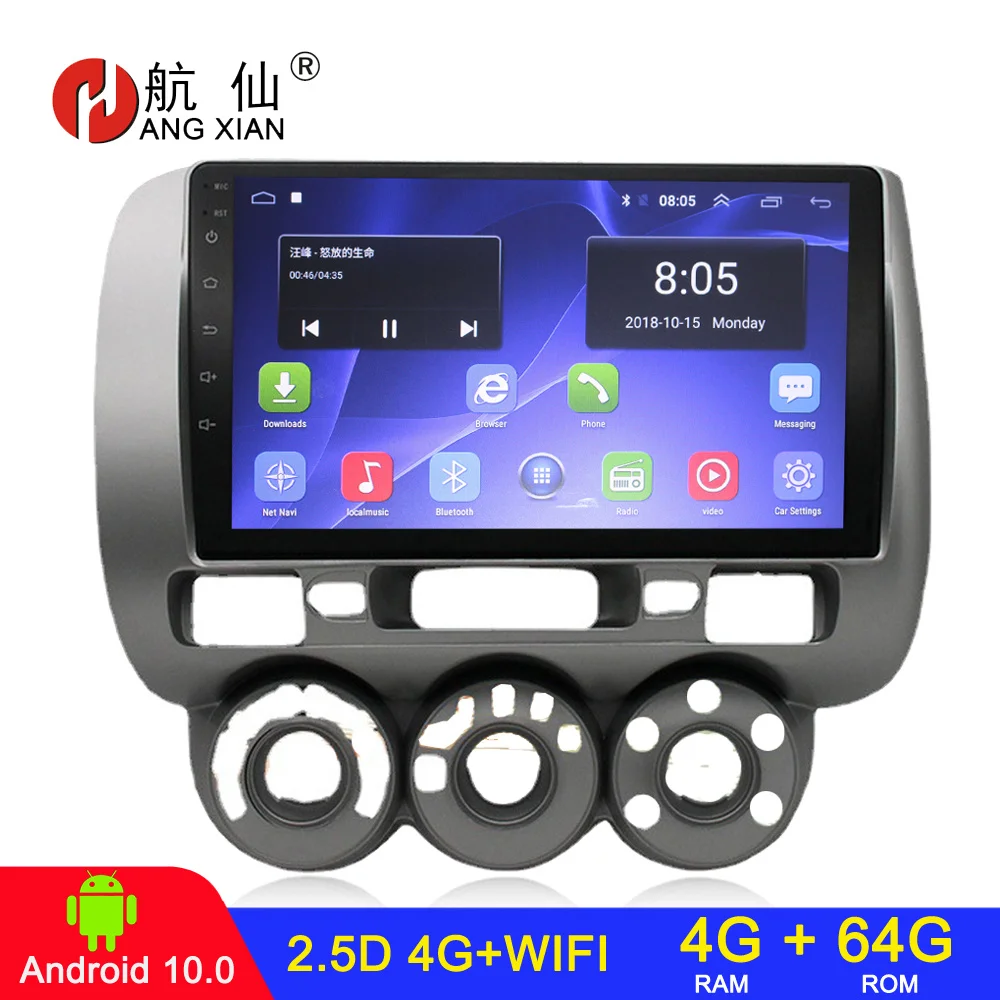 

4+64 2 din Android car radio For Honda Fit Jazz City 2002 - 2005 2006 2007 Car Multimedia car stereo car radio bluetooth carplay