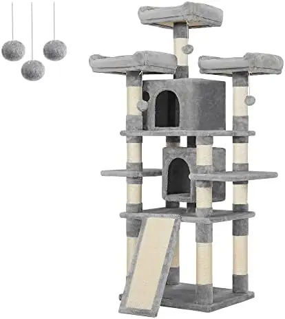 

POPTOP 67-Inch Multi-Level Tree for Large Cats, with Cozy Perches, Stable