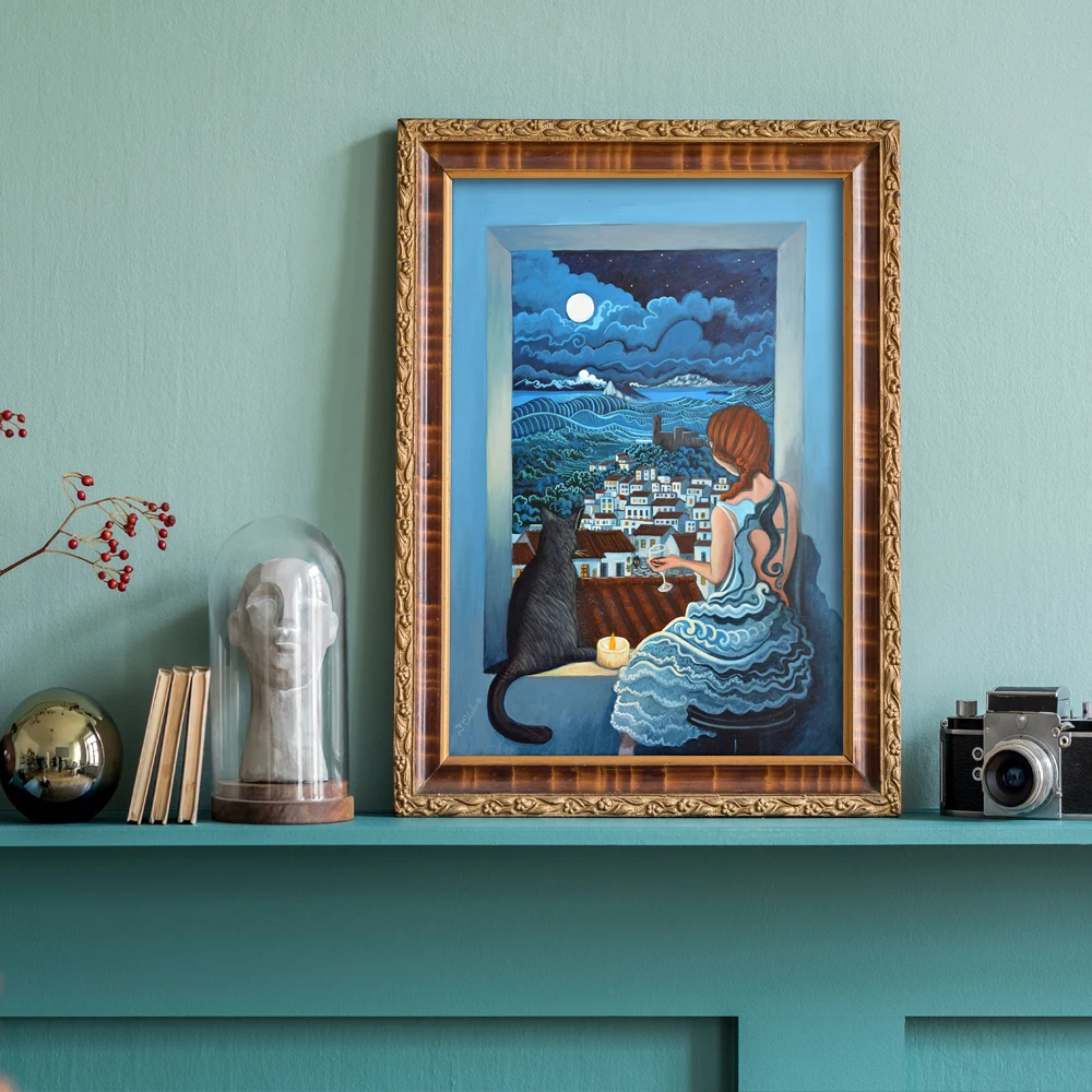 

Casares and The Stars Posters Canvas Wall Art Modern Prints Painting Animal Pictures Artwork Home Decor Frameless