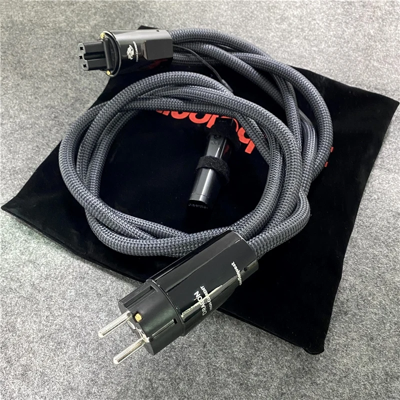 

Высококачественный 3-полюсный кабель питания переменного тока Dragon с низким током, низким Z/шумоподавлением, штепсельная вилка США и ЕС Schuko, Hi-Fi аудиокабель