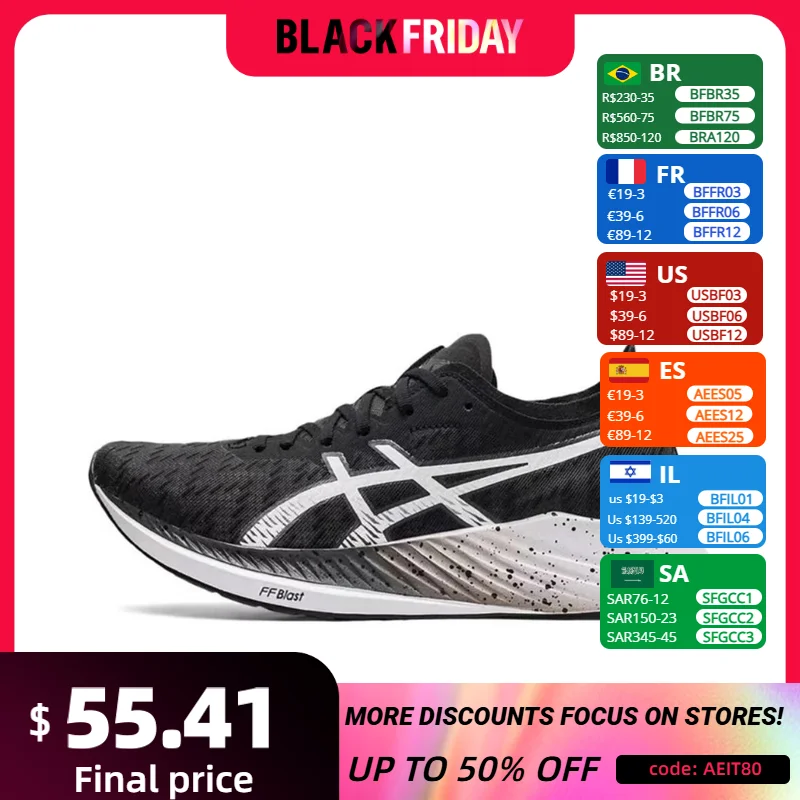 Asics Metaracer 1.0 Racing Mesh Fabric Low-cut Carbon Plate Training Running Shoes for Men Gray Blue