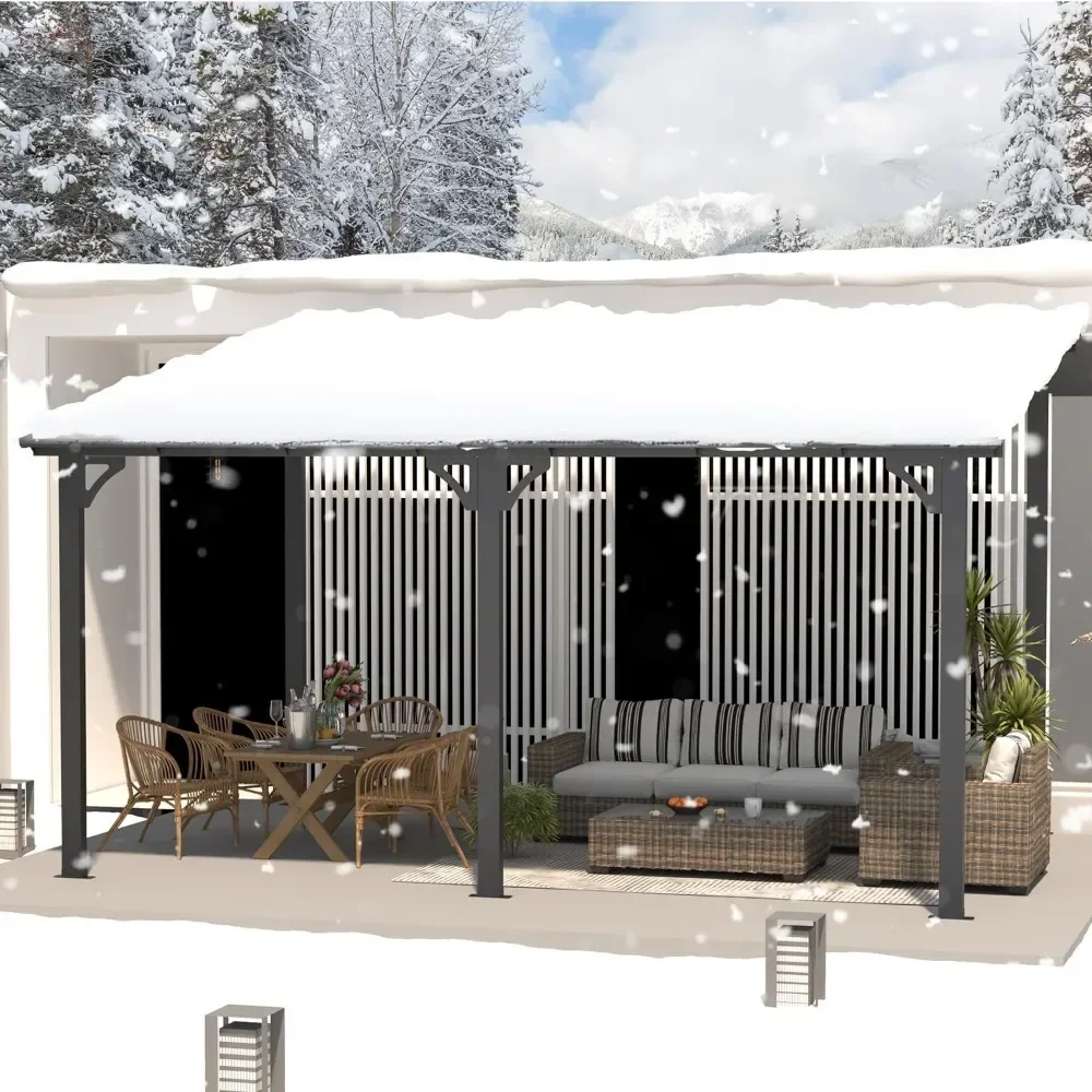 14 'x 10' беседка для патио твердая верхняя с крышей (140 кв. футов затенением)