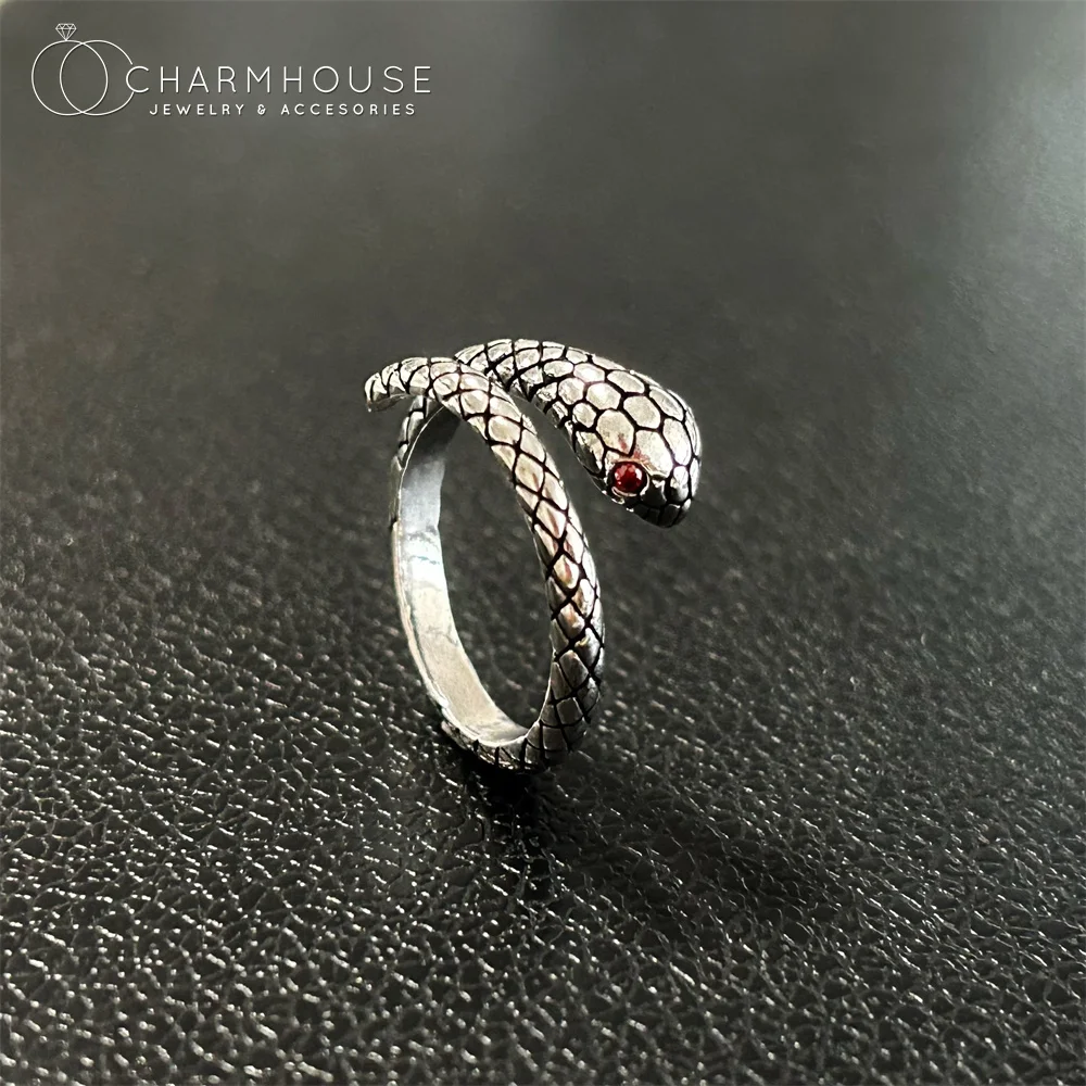 

Snake Rings For Women Girls Silver 925 Finger Ring Adjustable Anillo Bague Femme Retro Jewelry Accessories Wholesale Party Gifts