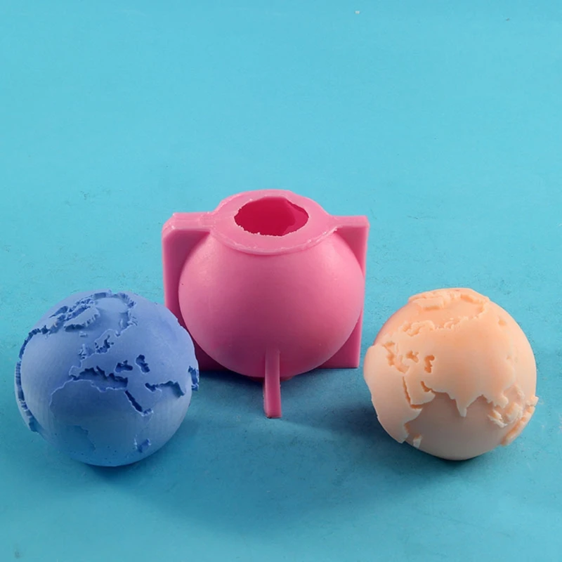 

3D Globe Shape Silicone Mold Epoxy Plaster Mold Making Soap Candle Jewelry
