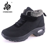strongshen womens winter casual shoes fashion shoe with fur keep warm outdoor casual sports increase comfortable footwear