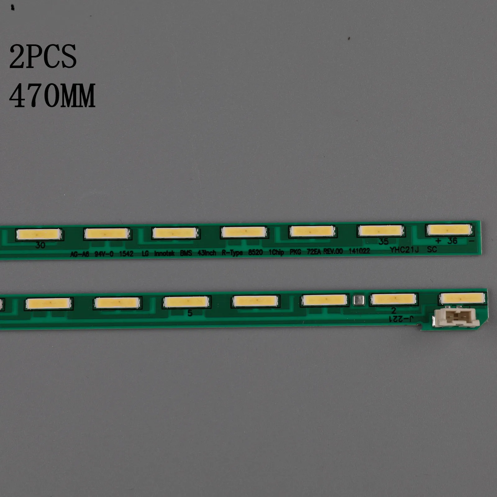 New set 2pcs 36LED led lighting strip for LIG 43LF5400 43LF5900 43UF9000 43LF5410 43UF9000 MAK63207801 in G1GAN01-0794A 0793A