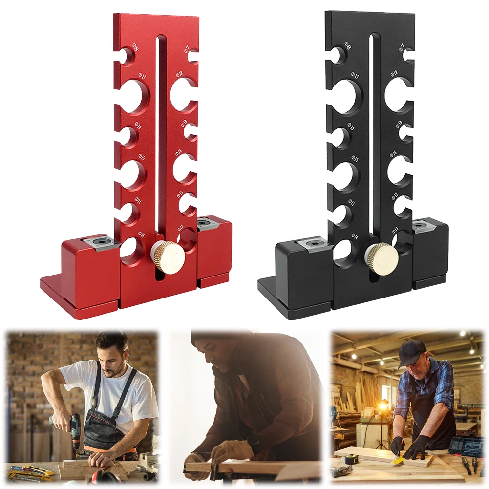 Регулируемый дюбель-изготовитель джиг-ручка двусторонняя резка по дереву