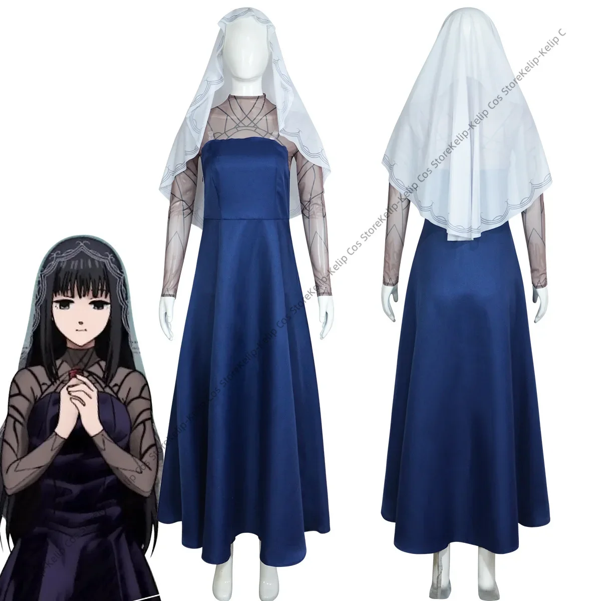 Аниме Сакамото Days Осараги Косплей Костюм Парик Платье Вуаль Чулки Убийца Таро
