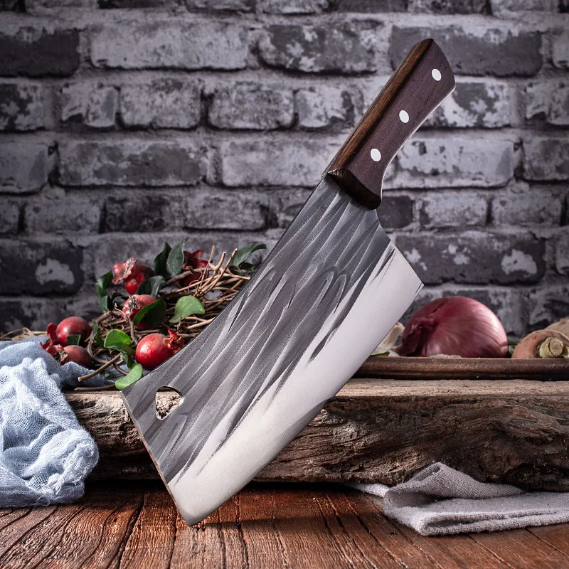 7.8inch Forged Chef Knife Stainless Steel Chinese Kitchen Knife Fish Meat Cleaver Vegetables Slicing Butcher Knife