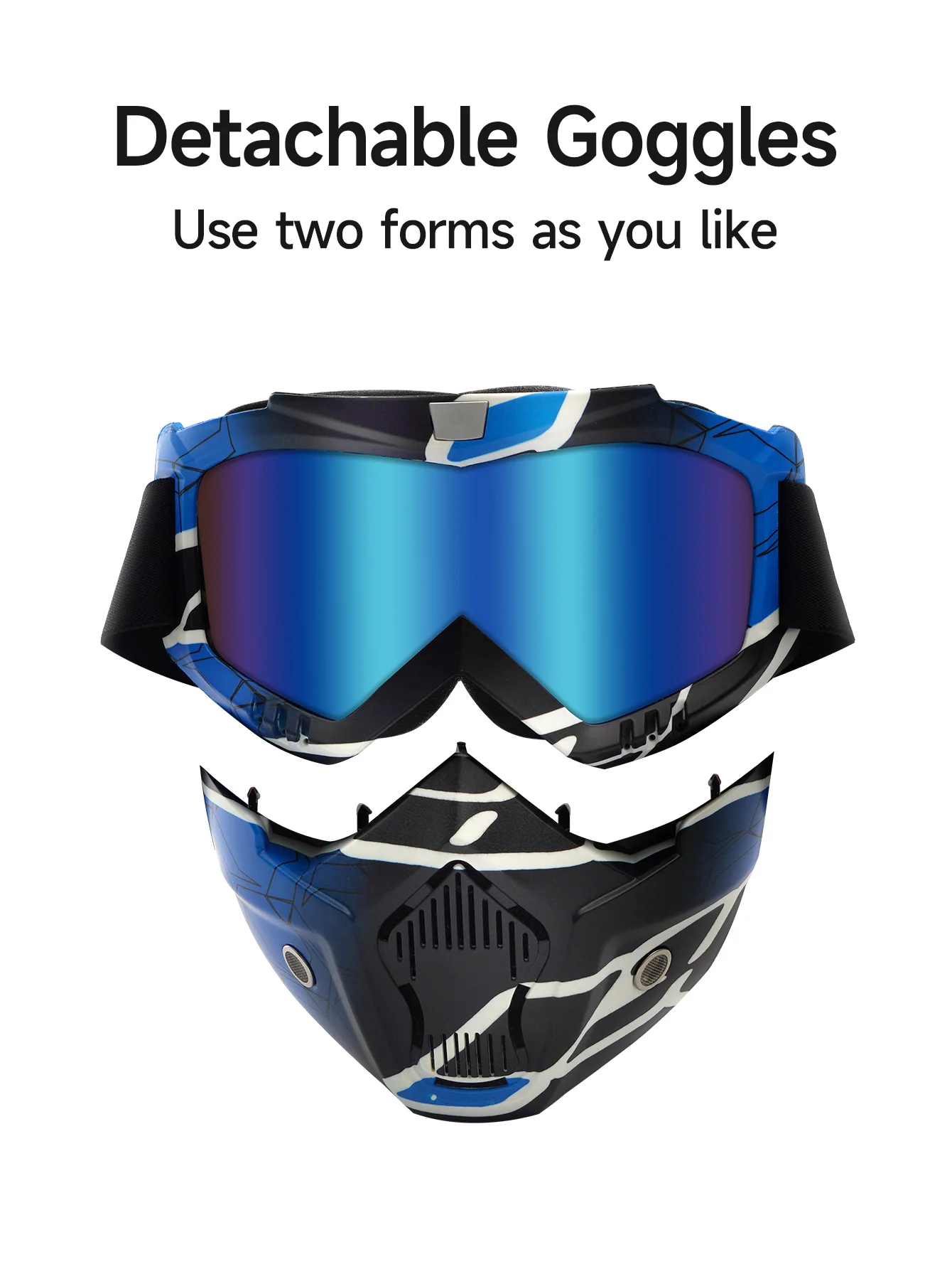 2024 OBaolay мотоциклетные очки со съемной маской дорожная езда УФ мотоочки