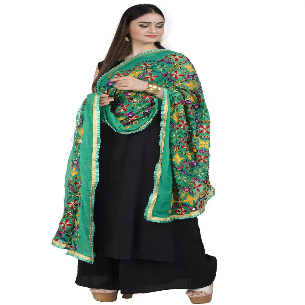 

Dupattas for Women Soft Lightweight Chiffon Dupatta Shawl Scarf Wrap Chunni,Green (D225GRE)