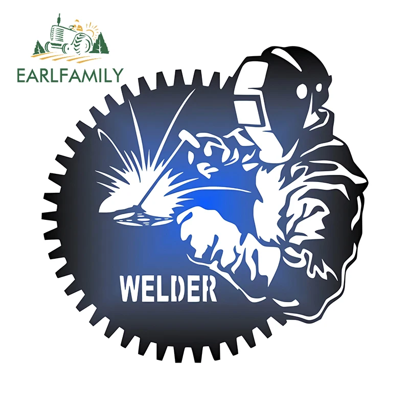 EARLFAMILY забавные наклейки для сварщика 13 см X 10,7 см, солнцезащитные виниловые Аксессуары для автомобилей