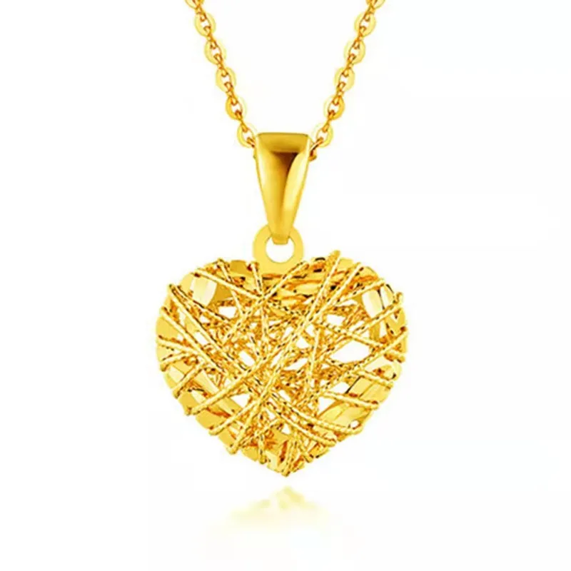 

JICAI подлинное ожерелье из 18-каратного золота, подвеска из чистого золота AU750, цепочка с полыми деталями для женщин, ювелирные украшения для с...