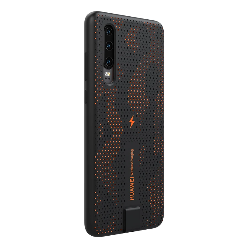 Original HUAWEI P30 Wireless Charging Case Official Huawei CNR216 TUV Qi 10W Magnetic Back Cover Supports Car Mount ELE-L09/L29