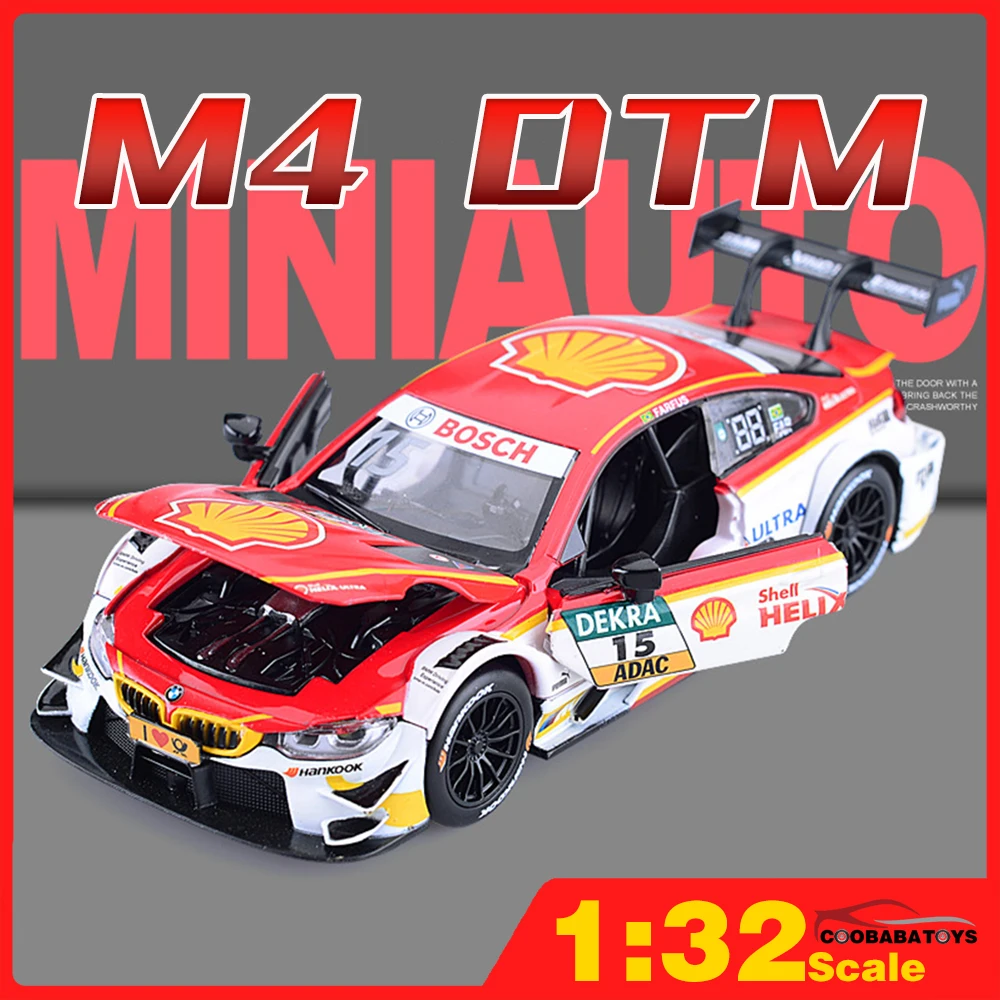 

Масштаб 1/32, BMW M4 DTM, металлические литые игрушки из сплава, гоночные автомобили, модели грузовиков для мальчиков, детские автомобили, хобби и ...