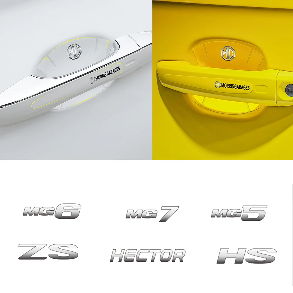 

Car Door Handle Stickers Transparent Anti-Scratch Protection Films For MG ZS MG3 MG5 MG6 MG7 GT HS ZR SW TF HECTOR Auto Styling