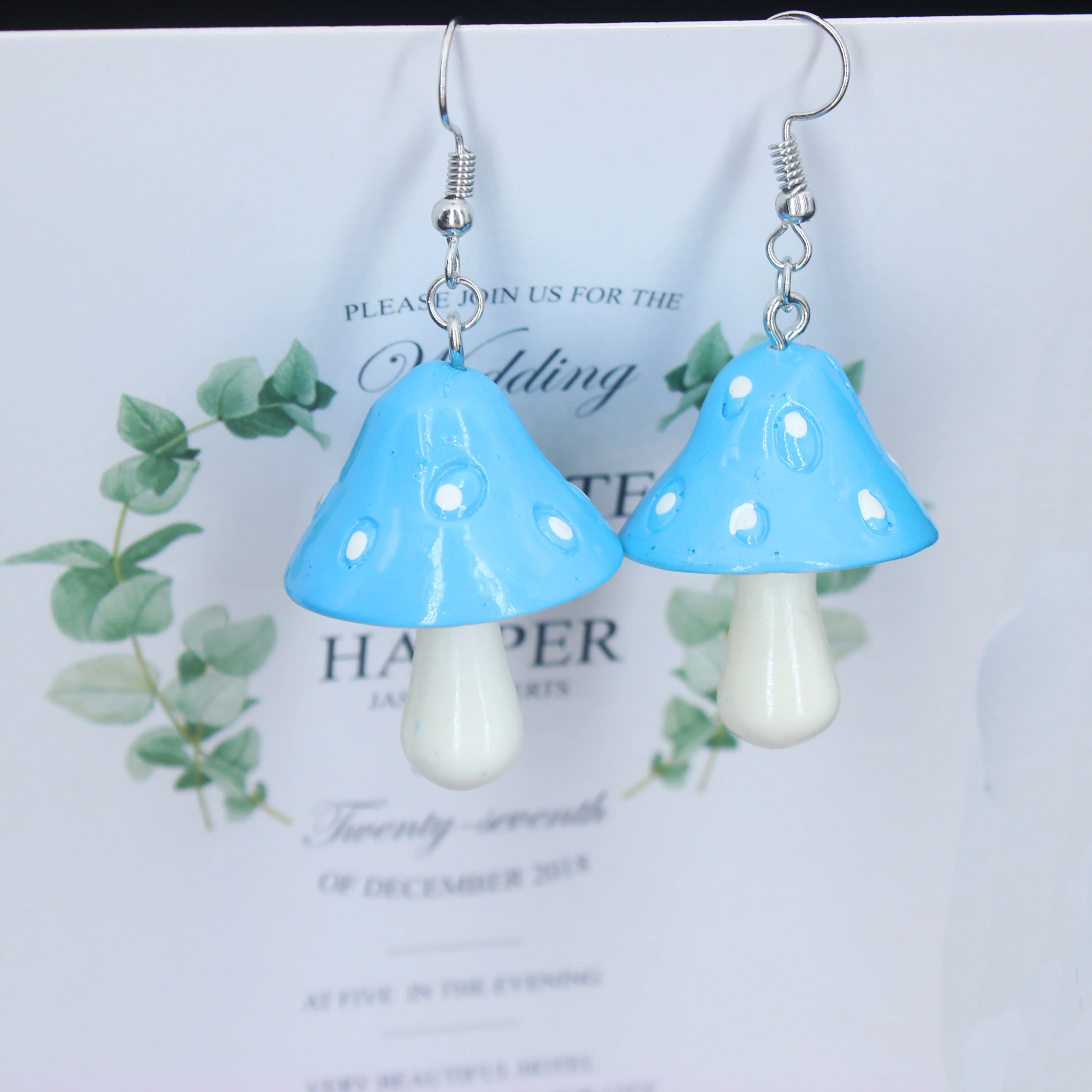 Cute Acrylic Mushroom Earrings for Girl Women Colorful Drop Earring Children Jewelry Birthday Gift images - 6