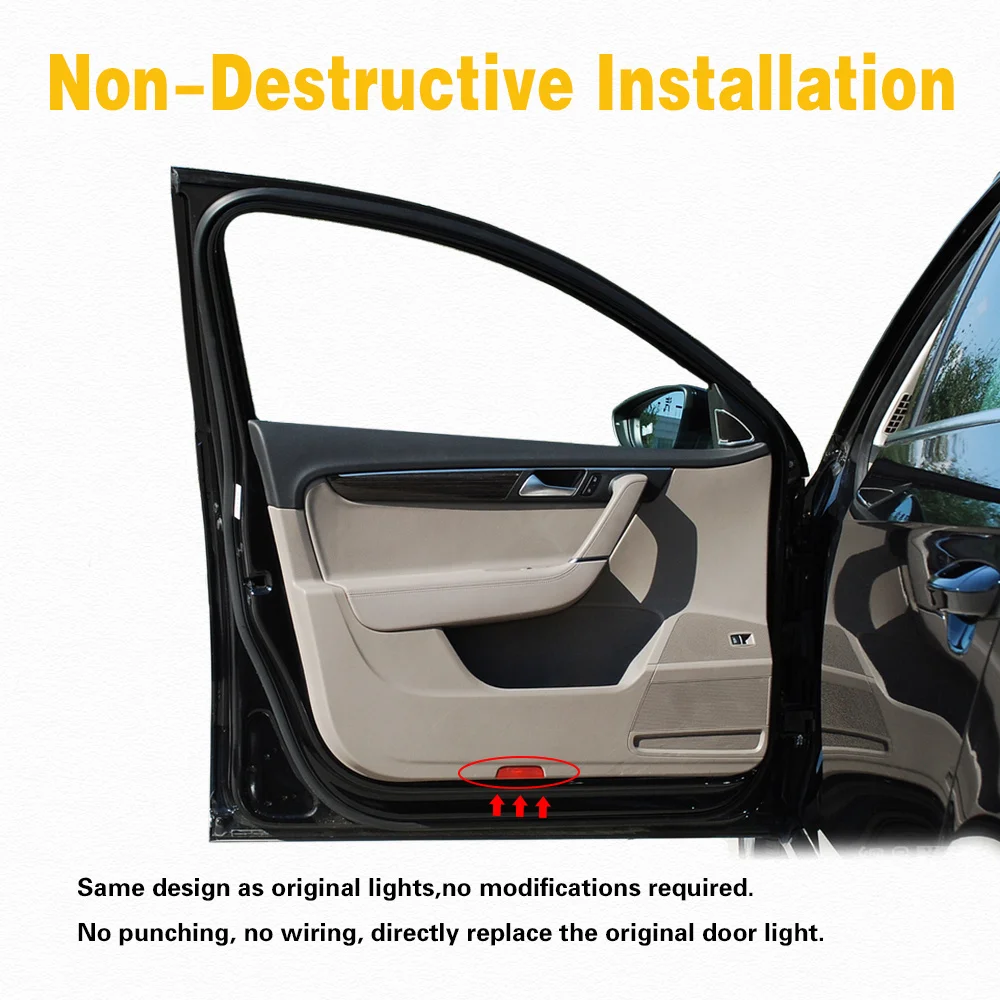 2Pcs LED Car Door Lamp Logo Projector Light For Skoda Superb 2009 2010 2011 2012 2013 2014 2015 2016 2017 2018 Auto Accessories images - 6