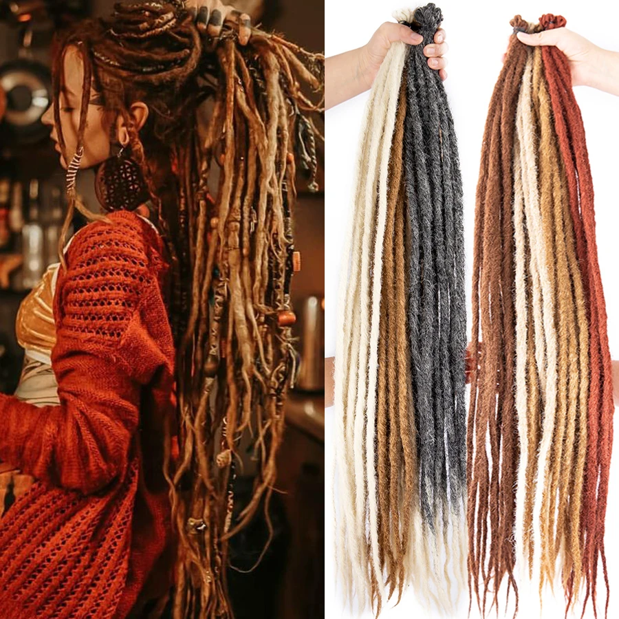 

36'' Synthetic Hair Extensions Soft Faux Locs Crochet Hair Dreadlocks Crochet Braid Diy African Carnival Reggae Hair Extensions