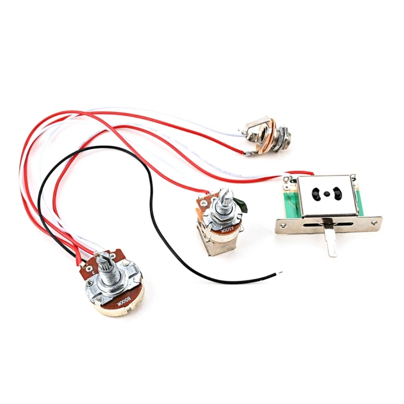 

Guitar Wiring Harness 3 Way A500K 1V 1T and Prewired Guitar Wiring Hareness 448D