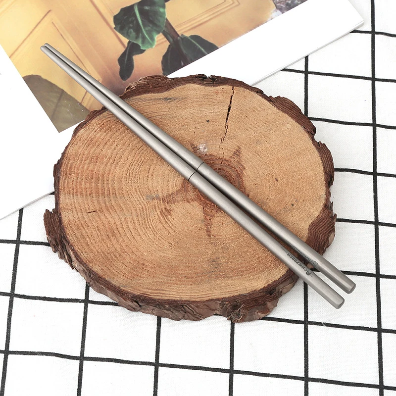 

Outdoor Titanium Chopsticks Removable Foldable Home Camping Supplies Portable Picnic Tableware Hiking Kitchen Utensils Cutlery
