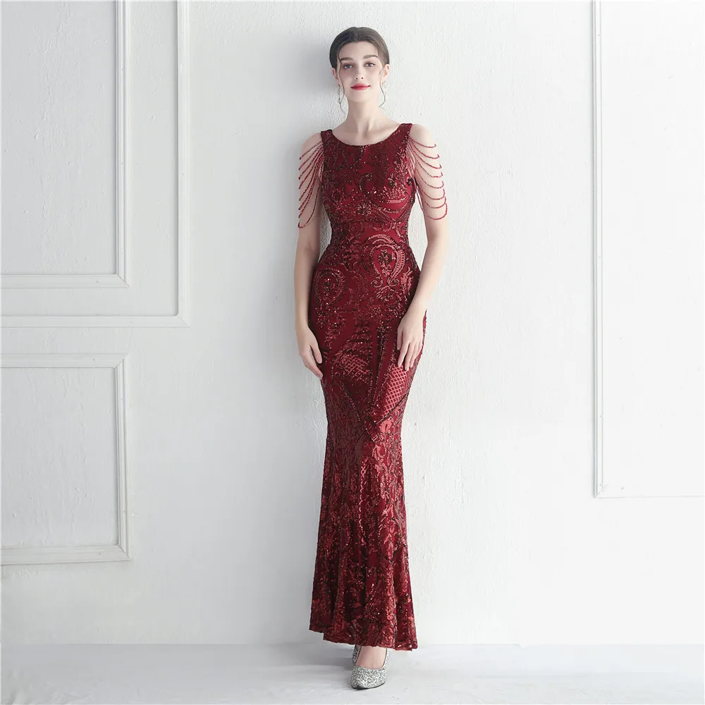 

Hot dress,Craft Pin Bead Positioning Flower Bead Film Star Wedding Ball Long Dress2023