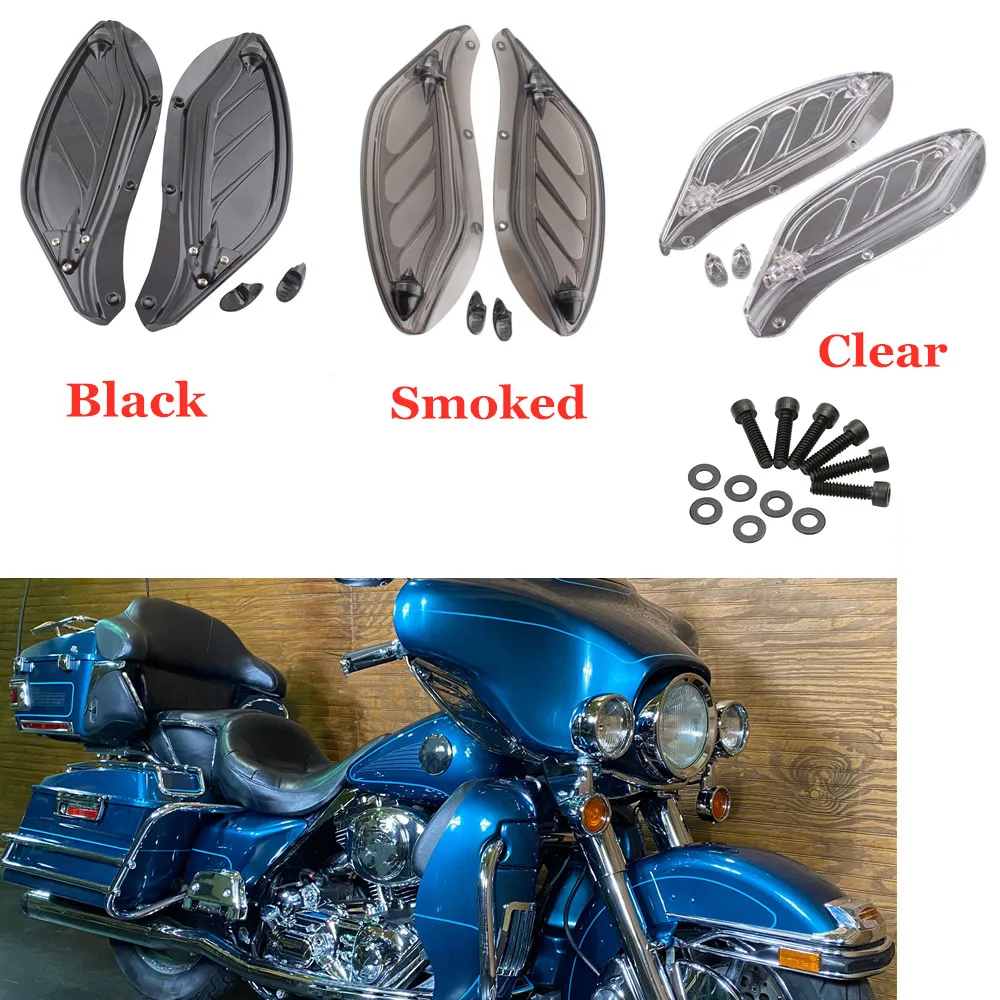 

Moto Accessory Adjustable Windscreen Air Deflector Side Wing Deflector Windshield For Harley Electra Glide Street Trike 1996-13