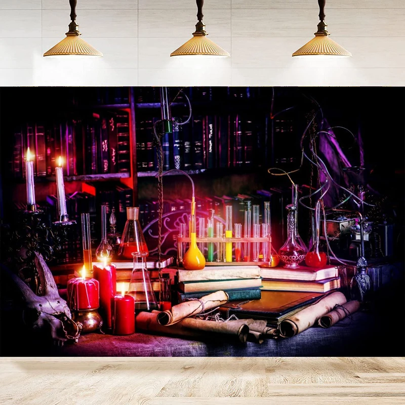 Волшебный лабораторный фон для фотосъемки Хэллоуин Волшебная бутылка класс