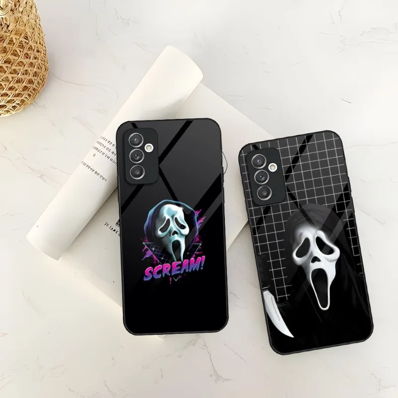 

Cool Horror Movie Scream For Samsung S23 S30 S21 S20 S22 S9 S8 S10E Note 20 10 Pro Ultra Plus Glass Design Back Cover
