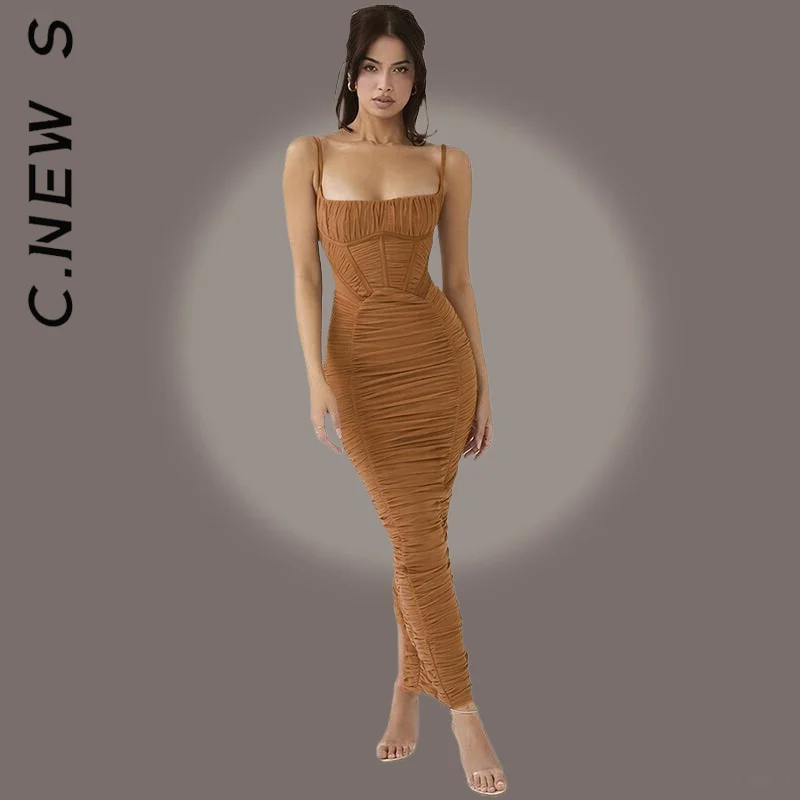 Женское платье в уличном стиле C.New модная одежда для отдыха недорогая шикарная