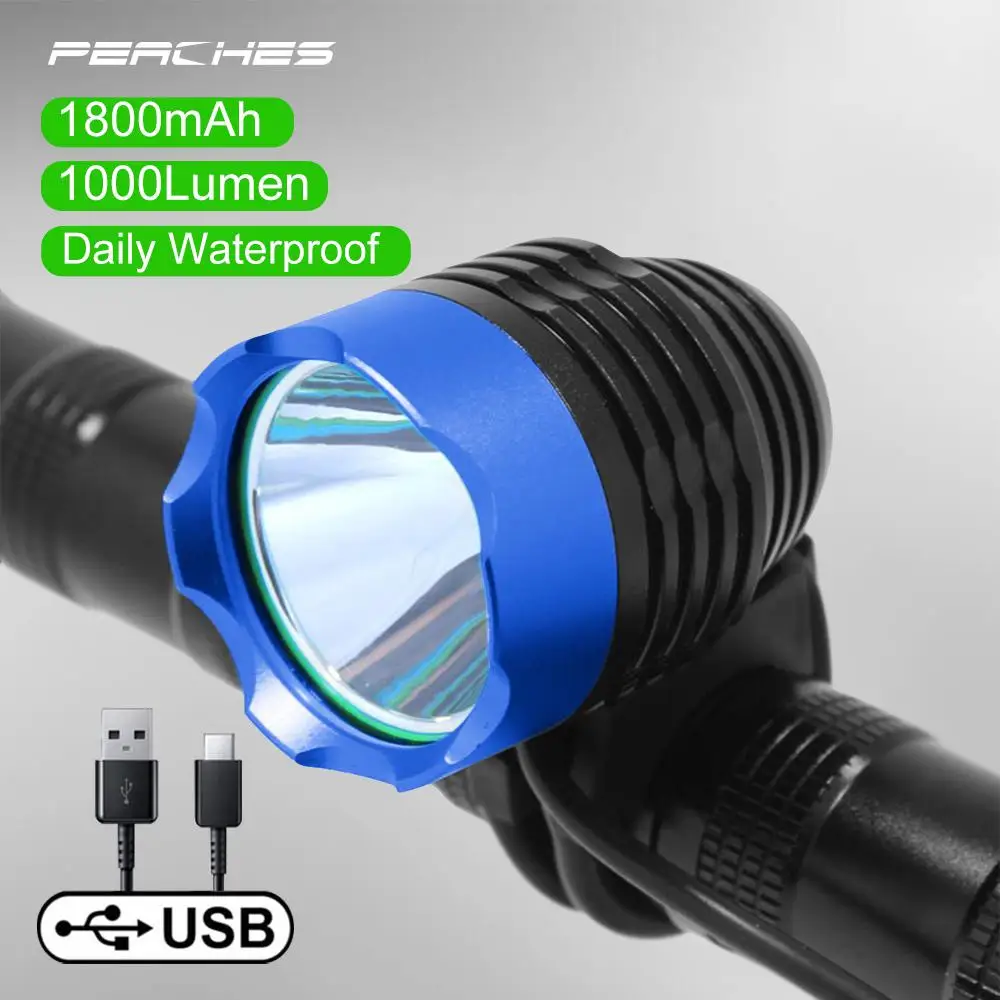 

Bike Light Front Flashlight Battery Powered 1200 Lumen T6 Bike Bicycle Light LED Headlight Lamp Waterproof Cycling Accessories