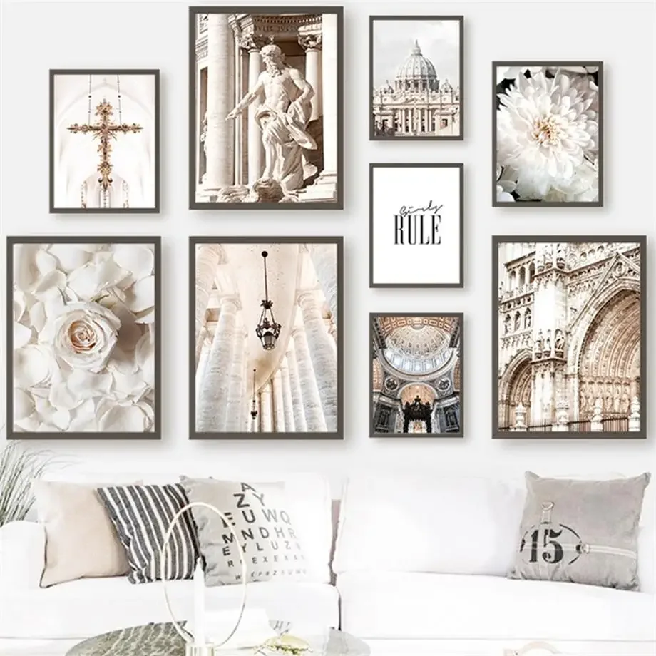 Настенные постеры с изображением цветов и роз скандинавские картины на холсте