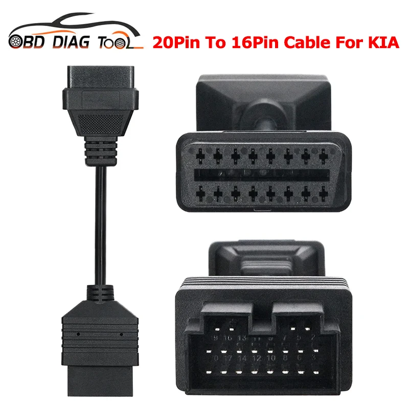 Фото Диагностический кабель OBD2 для KIA, переходник с 20 PIN на 16 PIN №1